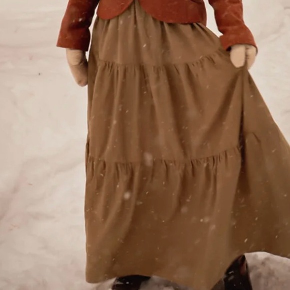 Renaissance Light Brown Elastic Waist Swing Skirt with Pockets Size XL - Picture 2 of 15